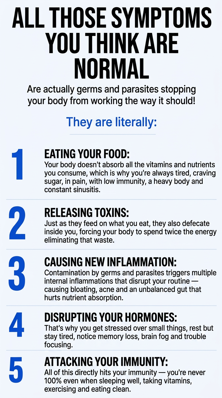 Parasites stealing your nutrients